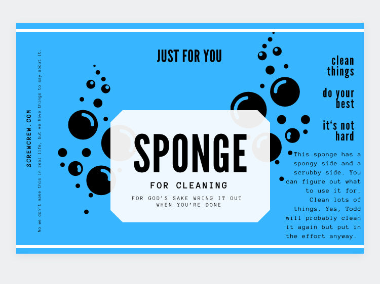 Sponge. Use it.